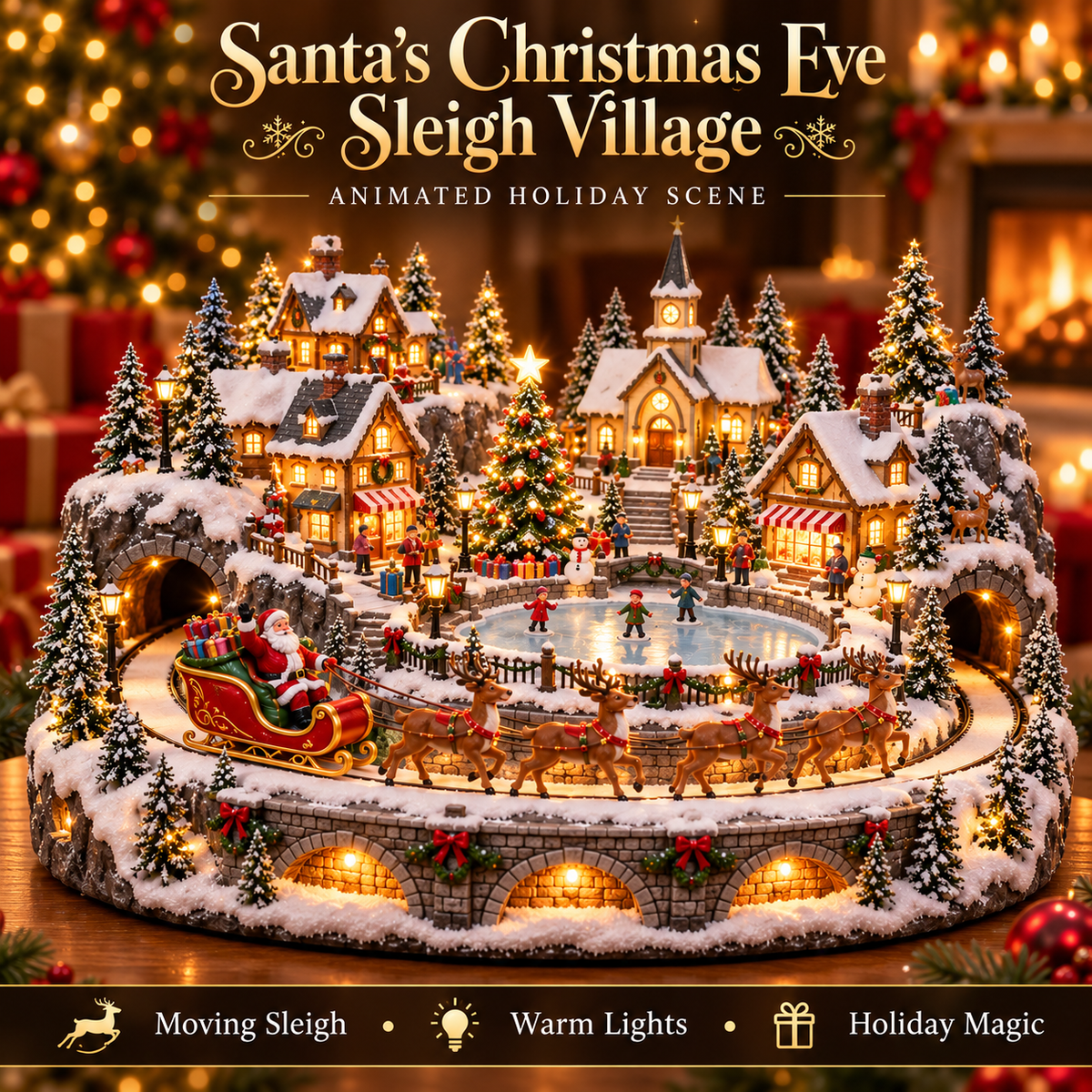 🐮 Animated Highland Cow Christmas Village | Lighted Farmhouse Holiday Décor