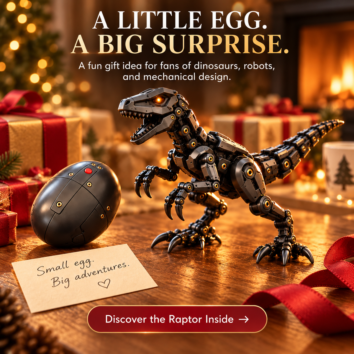 Mechanical Raptor Transforming Egg – Dinosaur Figure – view 5