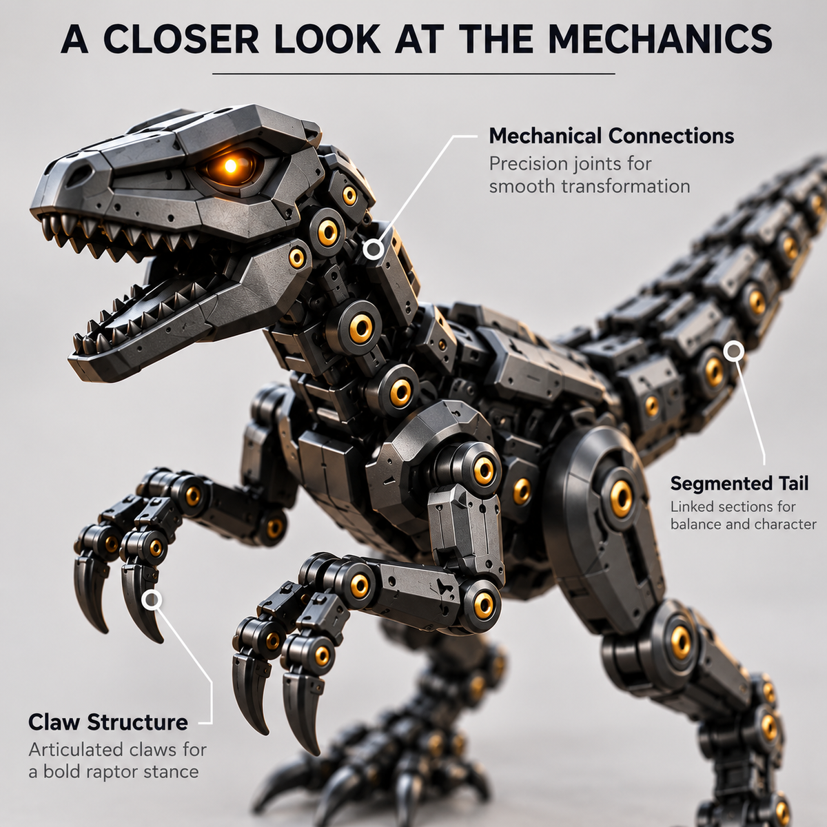 Mechanical Raptor Transforming Egg – Dinosaur Figure – view 8