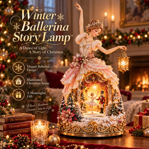 🔥LAST DAY 49% OFF 🩰  Winter Ballerina Story Lamp – Lighted Nutcracker Christmas Tabletop Decor