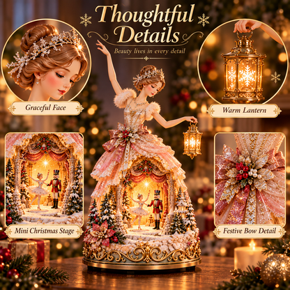 🔥LAST DAY 49% OFF 🩰  Winter Ballerina Story Lamp – Lighted Nutcracker Christmas Tabletop Decor
