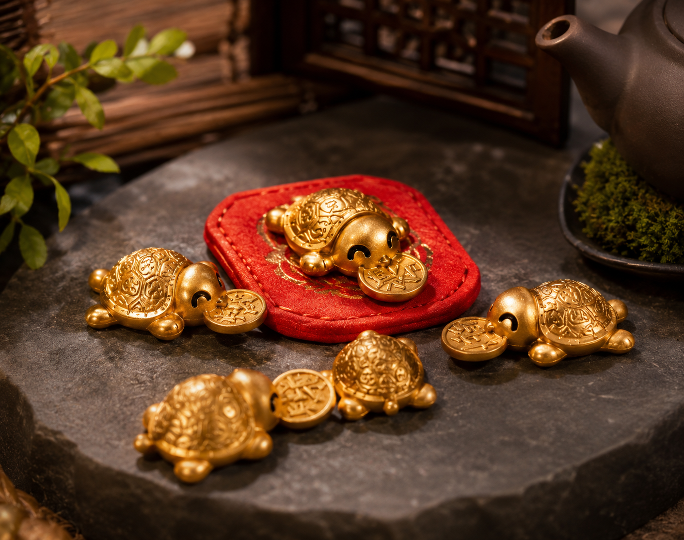 Pure Brass Turtle Detail