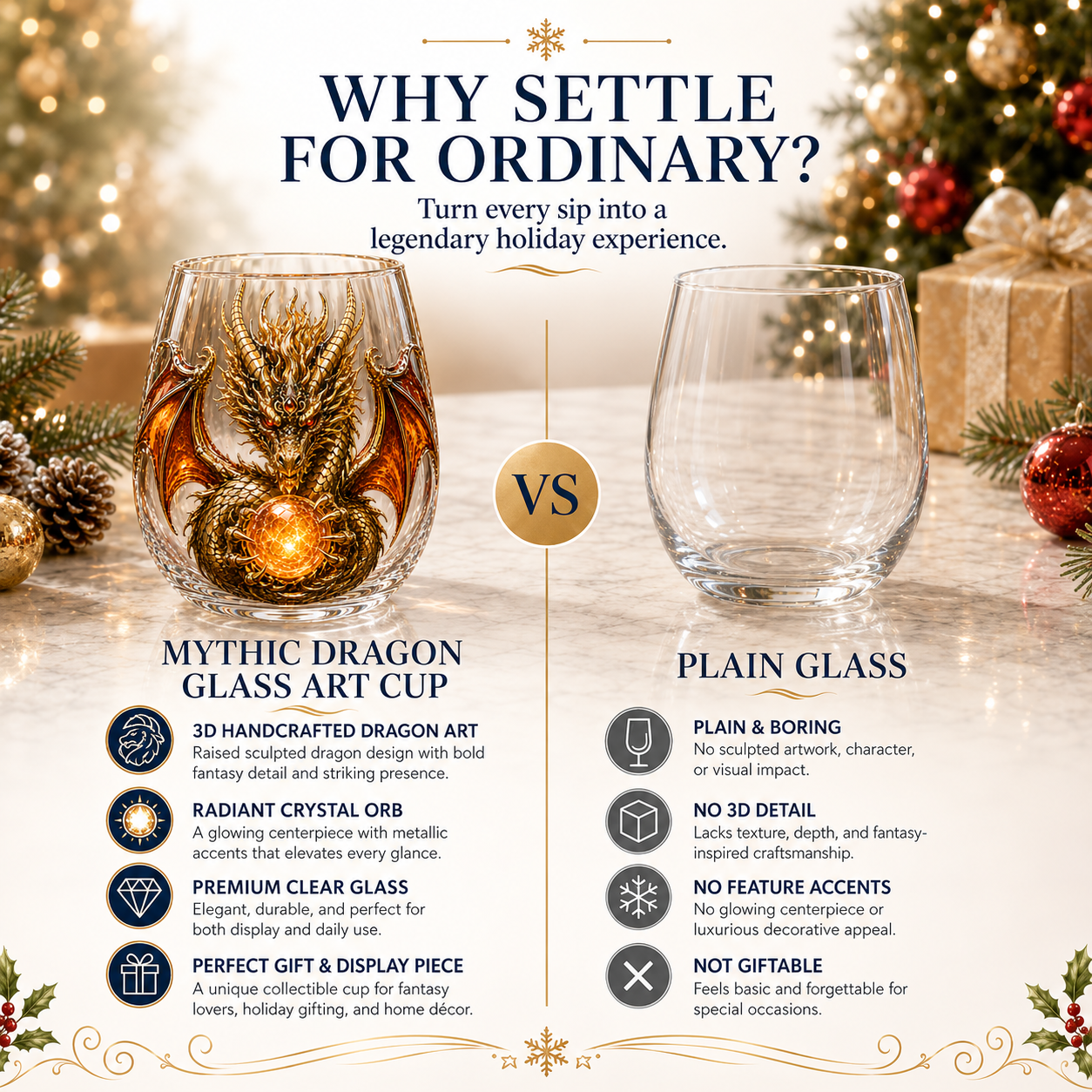 🐉✨ 3D Mythic Dragon Glass Art Cup | Luxury Raised Fantasy Glassware for Whiskey, Home Bar Décor & Legendary Gifts 🎁