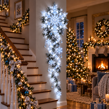 ❄️Giant Snowflake Blizzard Trail- Let the Snowstorm Glow Indoors