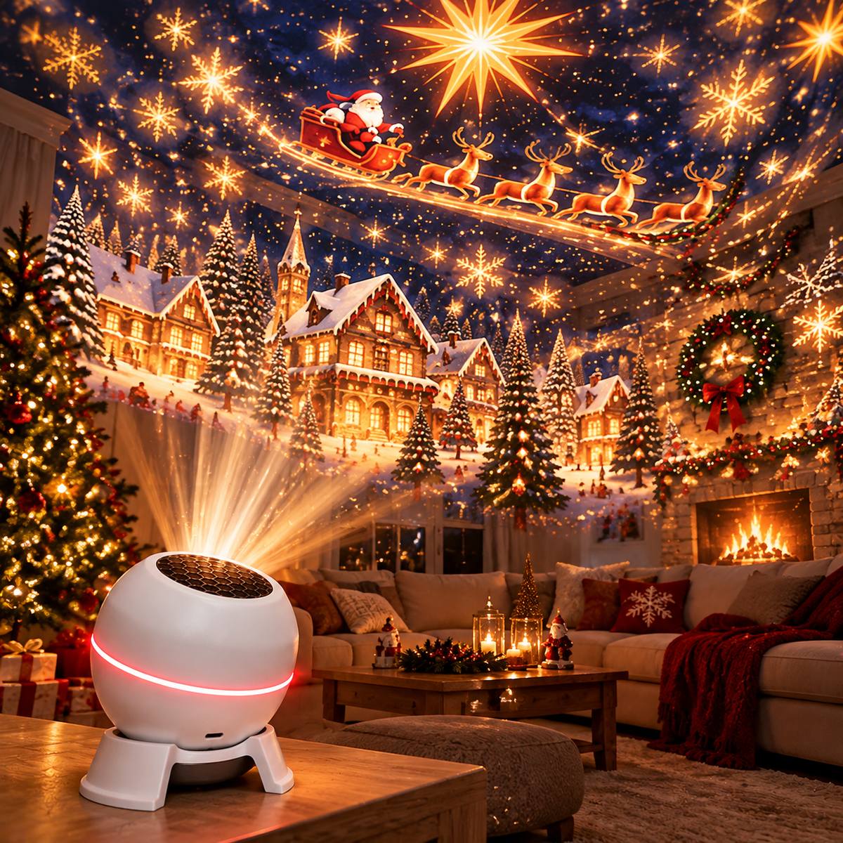 Magical Christmas Projection Night Light