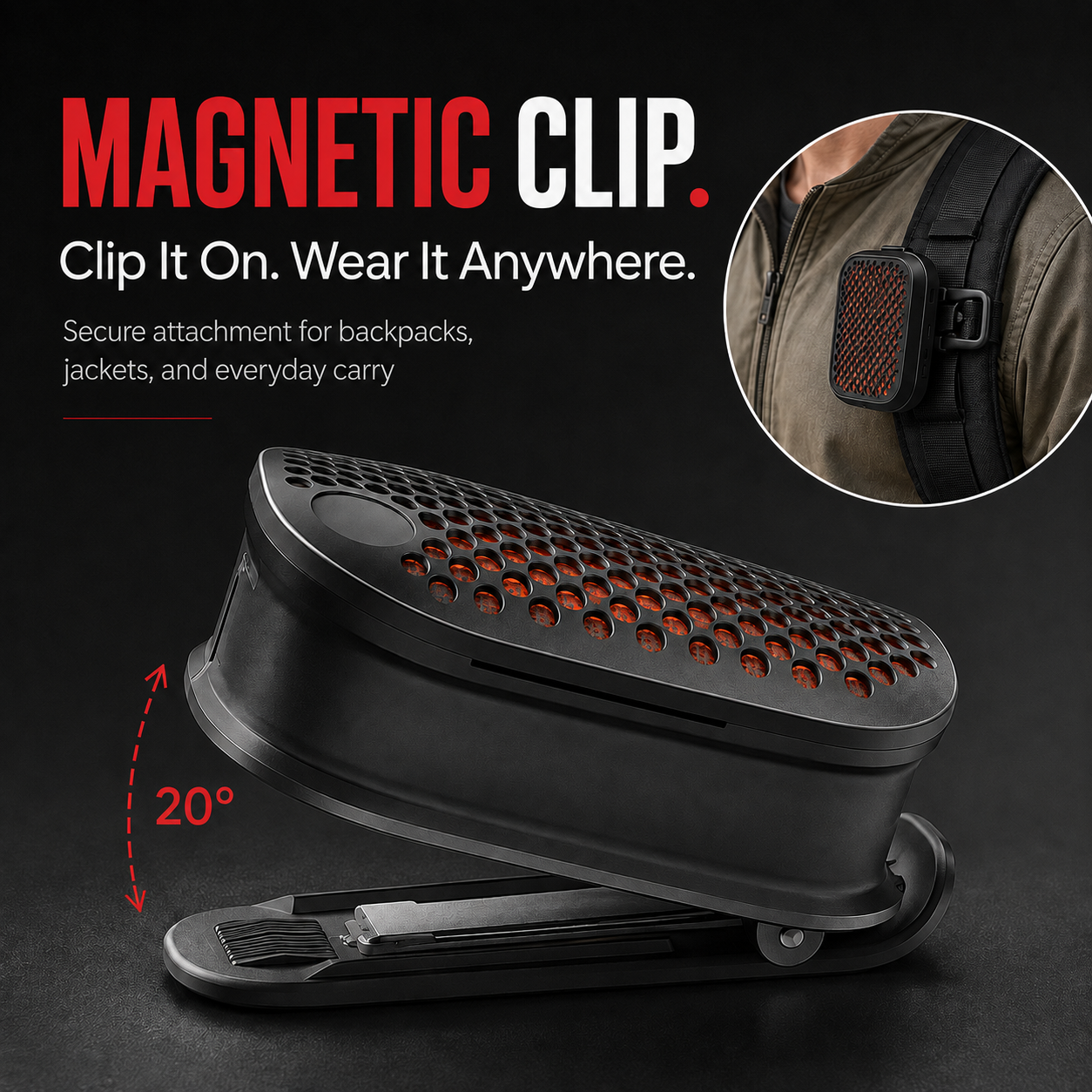 🔊🔥🔊 2026 New Magnetic Clip-On Bluetooth Speaker | IPX7 Waterproof, TWS Stereo & Ultra-Light Wearable Design