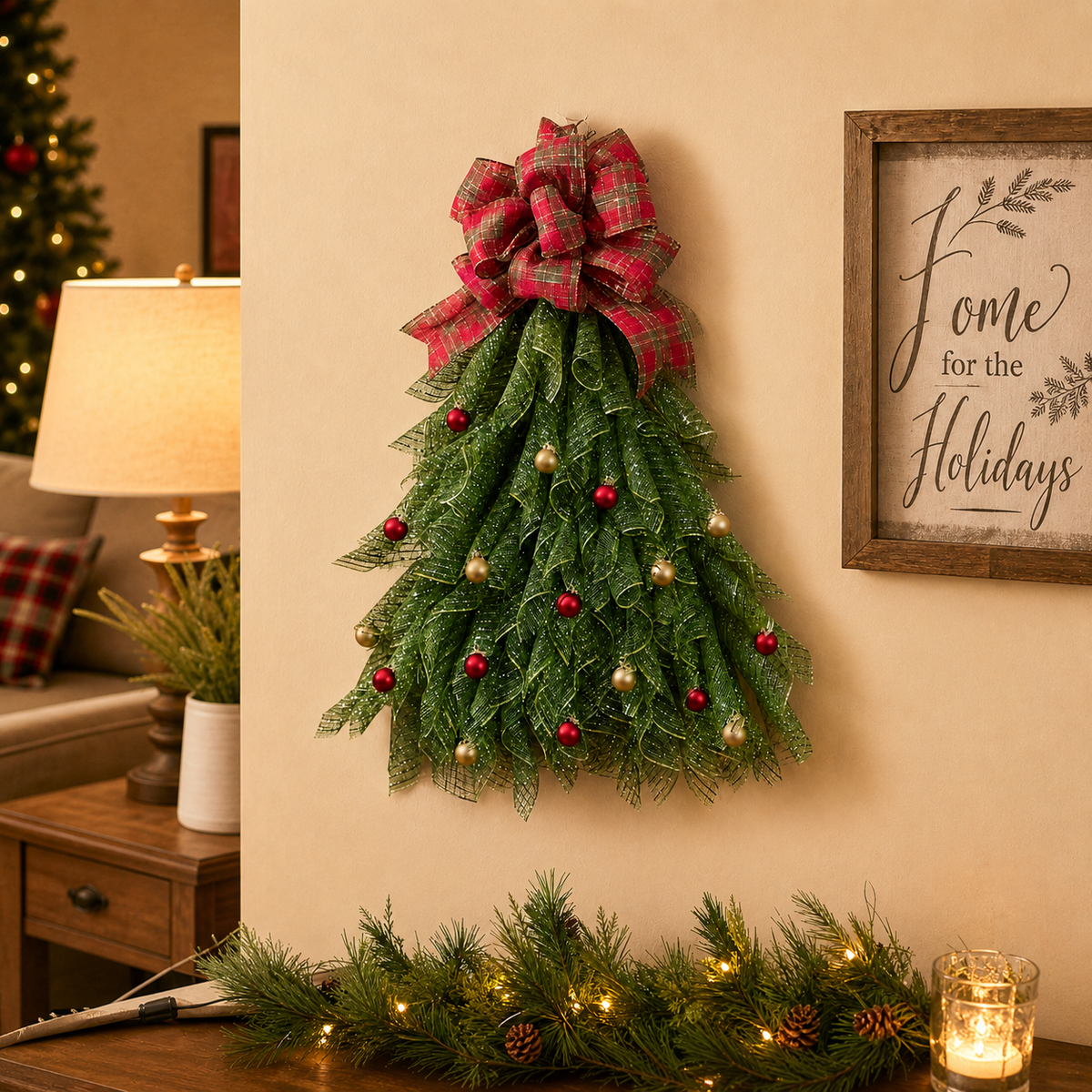 🔥Christmas Sale 49% OFF - 🎄Handmade Christmas Tree Wreath for Front Door