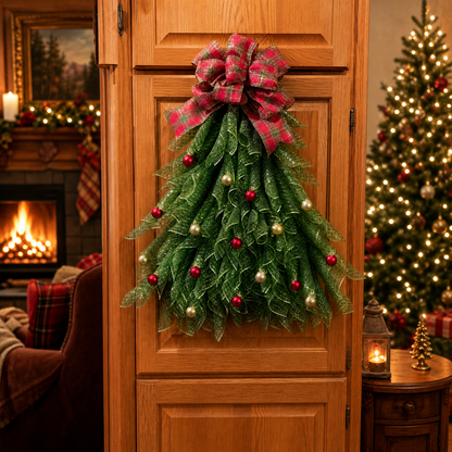 🔥Christmas Sale 49% OFF - 🎄Handmade Christmas Tree Wreath for Front Door