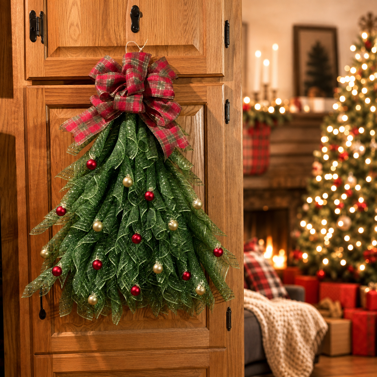 🔥Christmas Sale 49% OFF - 🎄Handmade Christmas Tree Wreath for Front Door
