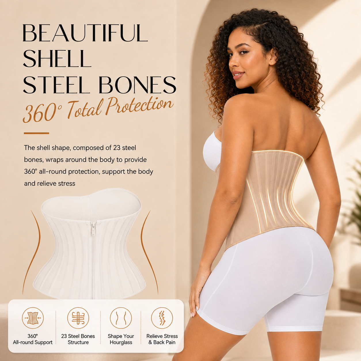 Waist trainer construction