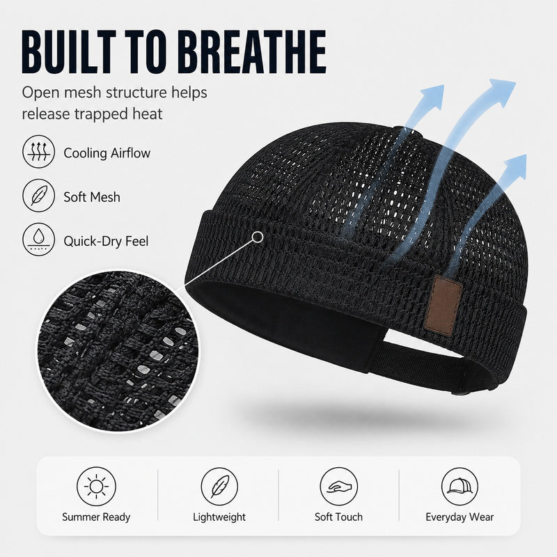 Open breathable mesh structure