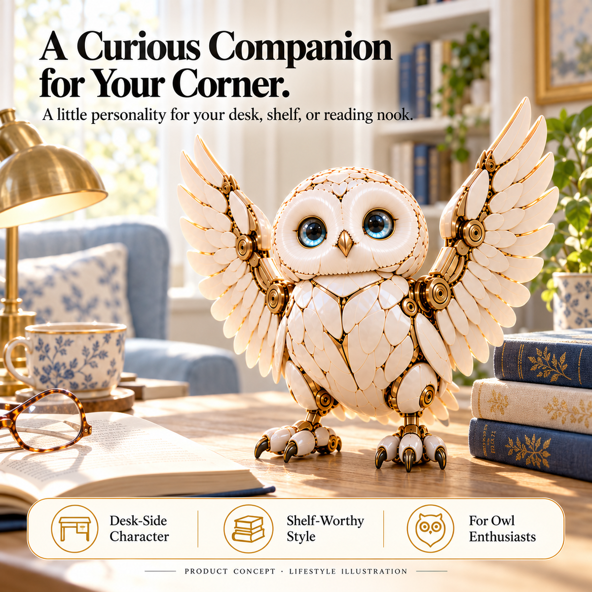 Mechanical Owl Transforming Egg – Two-Form Display Figure – view 5