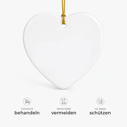 Erstes Weihnachten Als Familie Zu Zweit - Personalisierter Weihnachtsschmuck Keramik Fußabdruck