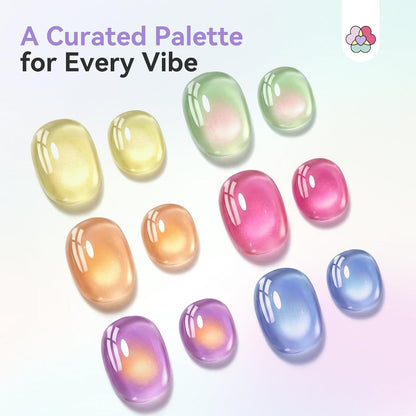 Glitter Cat Eye Gel Pens for Sparkling Magnetic Nails