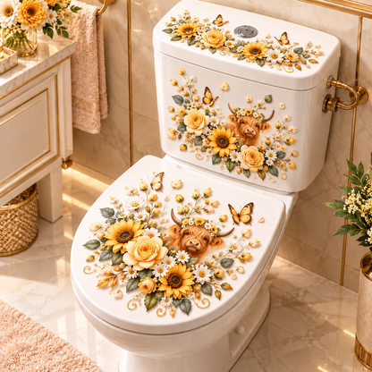 Animal & Floral Toilet Decals – Decorative Design Collection – product view 5