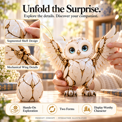 Mechanical Owl Transforming Egg – Two-Form Display Figure – view 3