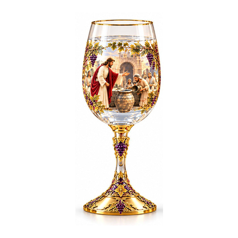 Miracle at Cana Decorative Glass – Water & Wine Designs – view 6