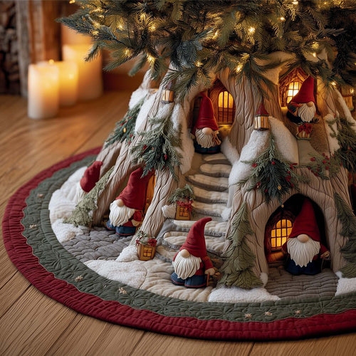 3D Optical Illusion Quilted Christmas Tree Skirt