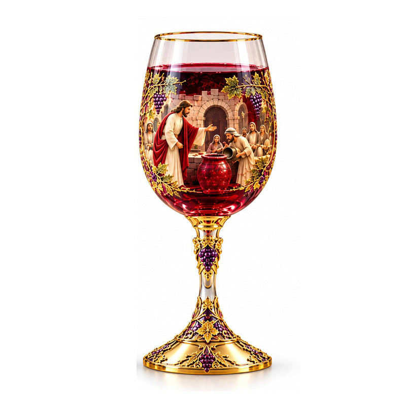 Miracle at Cana Decorative Glass – Water & Wine Designs – view 7