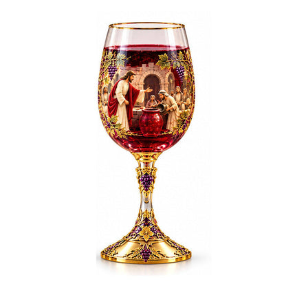 Miracle at Cana Decorative Glass – Water & Wine Designs – view 7
