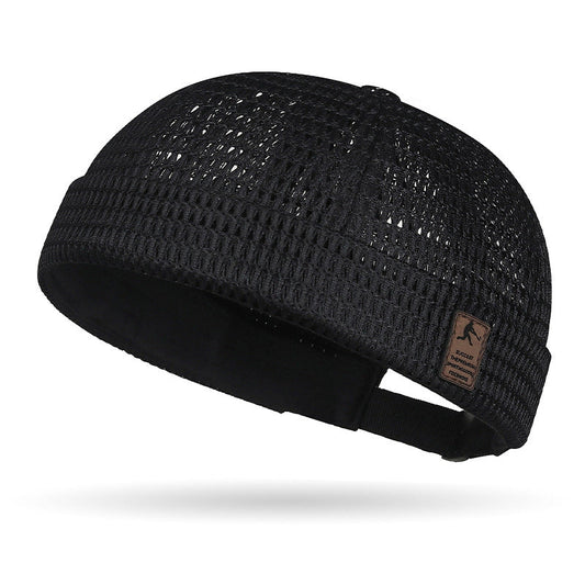 Men's breathable brimless mesh cap - Black