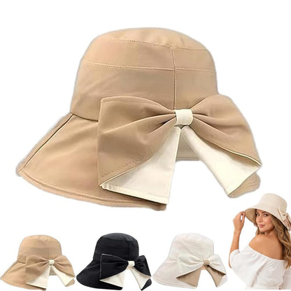 Women's Wide Brim Bow Sun Hat