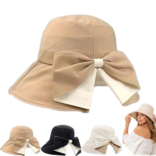 Women's Wide Brim Bow Sun Hat