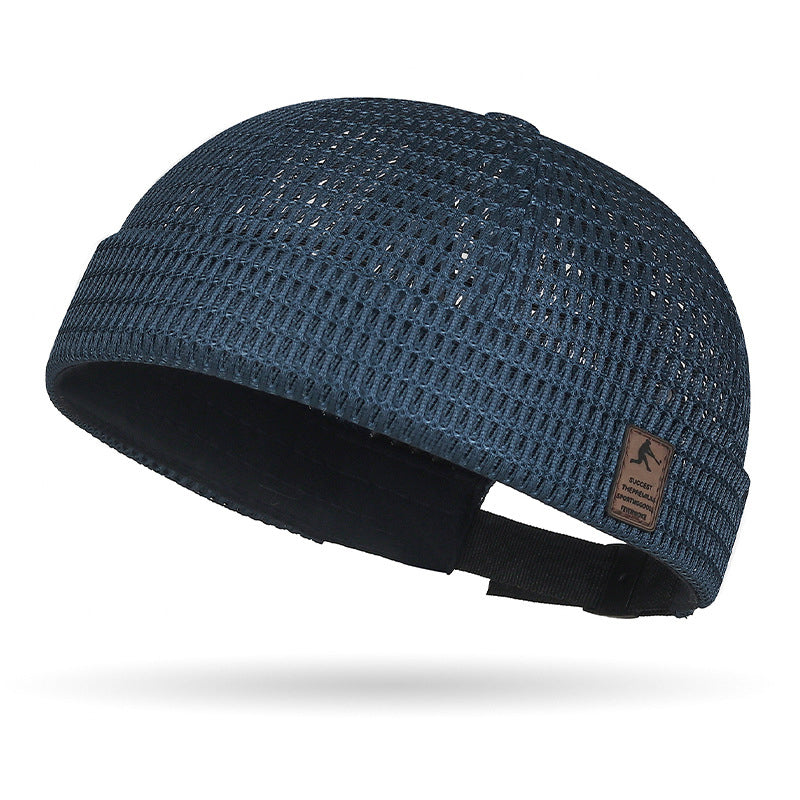 Men's breathable brimless mesh cap - Navy Blue
