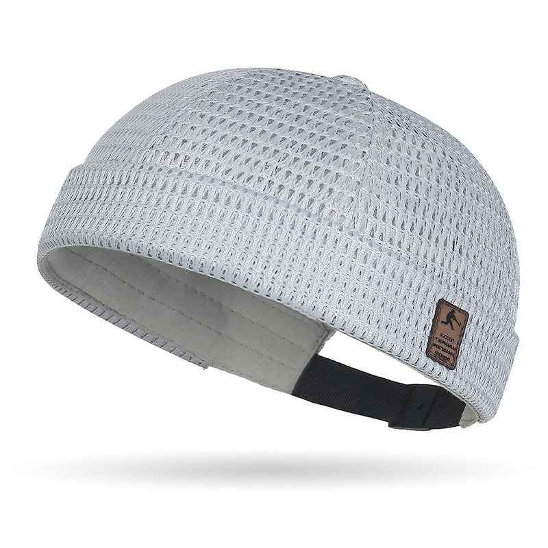 Men's breathable brimless mesh cap - Light Gray