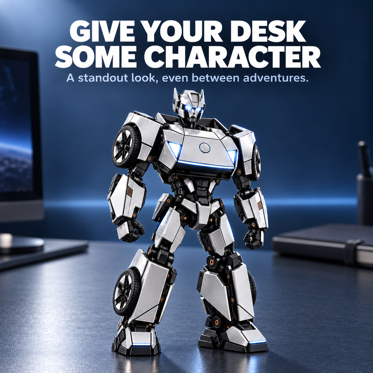 Silver 2-in-1 Transforming Sports Car & Robot 2