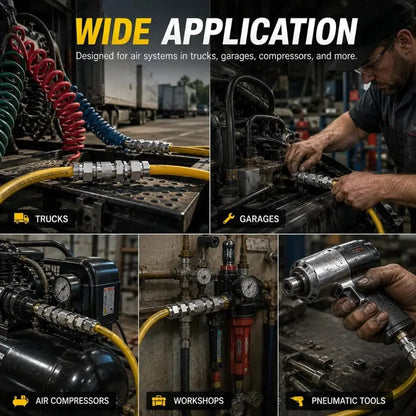Heavy-Duty Truck/RV Air Line Fitting Kit (8-Piece Set)