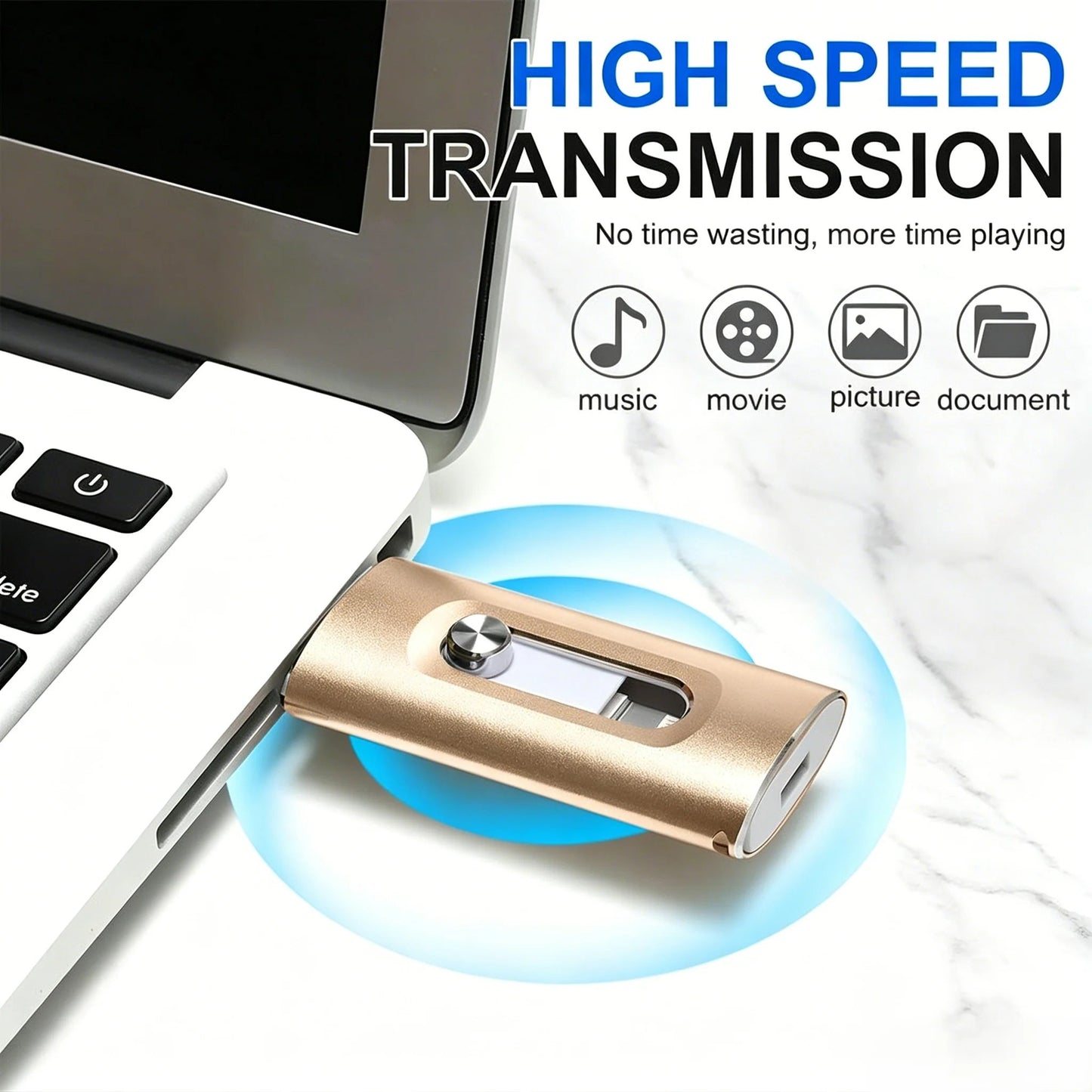 Portable 4-in-1 USB Flash Drive – Fast Photo Backup & Extra Storage for Phone, Tablet & Computer-RH