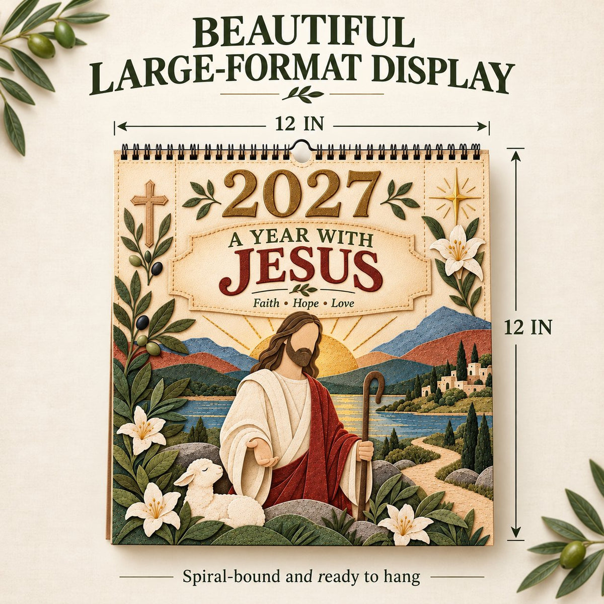 🔥 SPECIAL OFFER |✝️ 2027 Walking With Jesus Wall Calendar