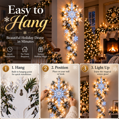 ❄️Giant Snowflake Blizzard Trail- Let the Snowstorm Glow Indoors