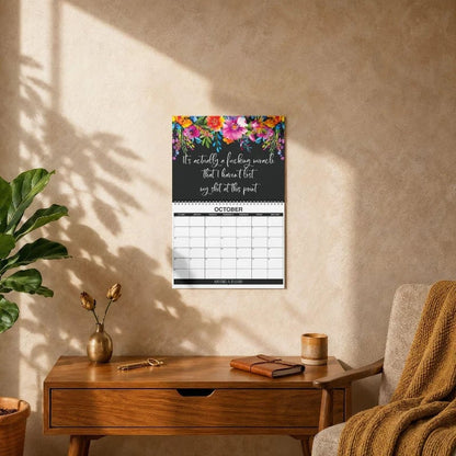 🌸🗓️ 2027 Funny Swear Word Wall Calendar – 'F*ck It' Floral Calendar for Tired-Ass Women 😂✨