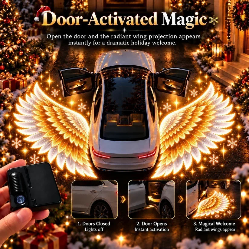 Christmas Angel Wing Car Door Projector Lights – 2-Light Set