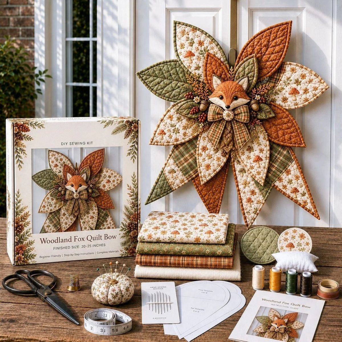 🔥LAST DAY 50% OFF - 🎀 Beginner-Friendly Oversized Quilted Bow Sewing Kit