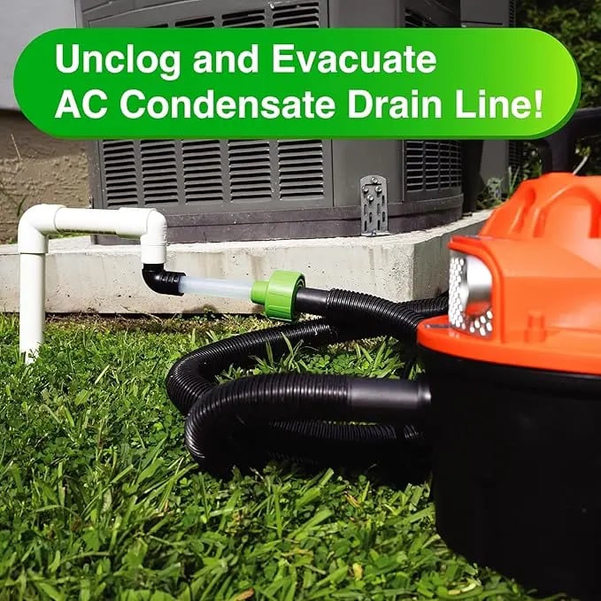 AC Drain Line Cleaner Adapter – Quickly Unclog HVAC Condensate Lines with Clear-View Design