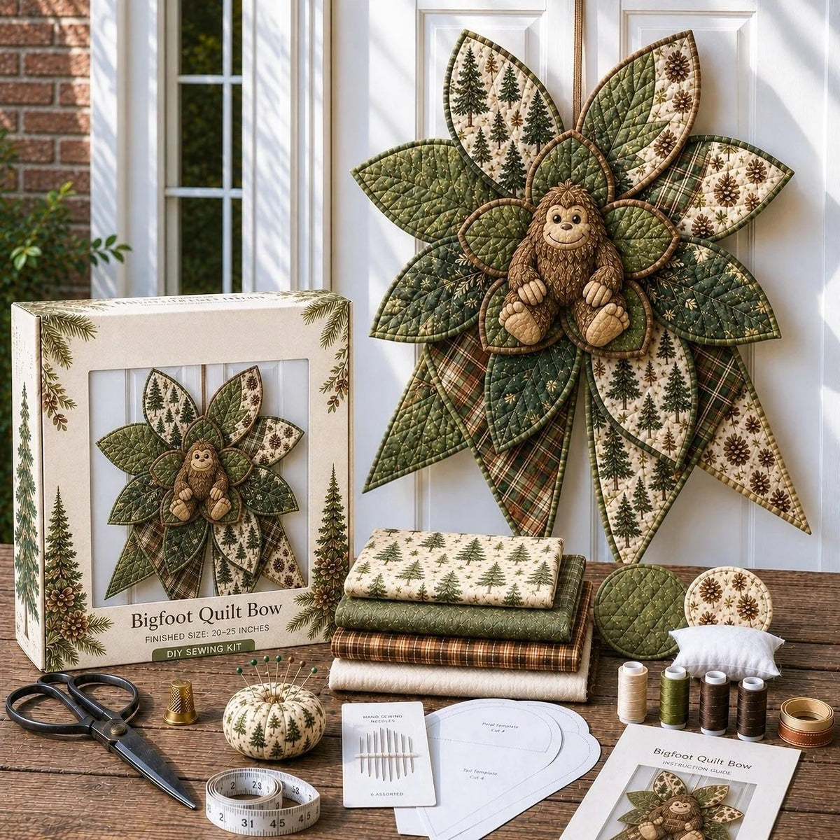 🔥LAST DAY 50% OFF - 🎀 Beginner-Friendly Oversized Quilted Bow Sewing Kit