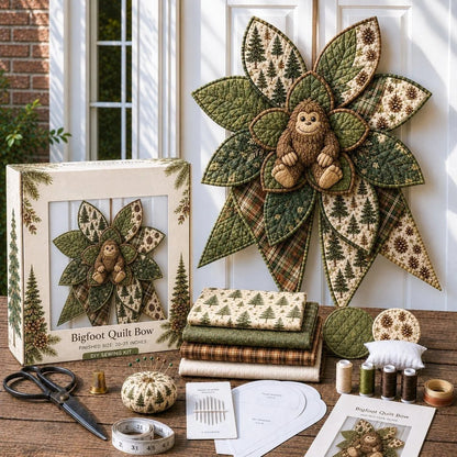 🔥LAST DAY 50% OFF - 🎀 Beginner-Friendly Oversized Quilted Bow Sewing Kit
