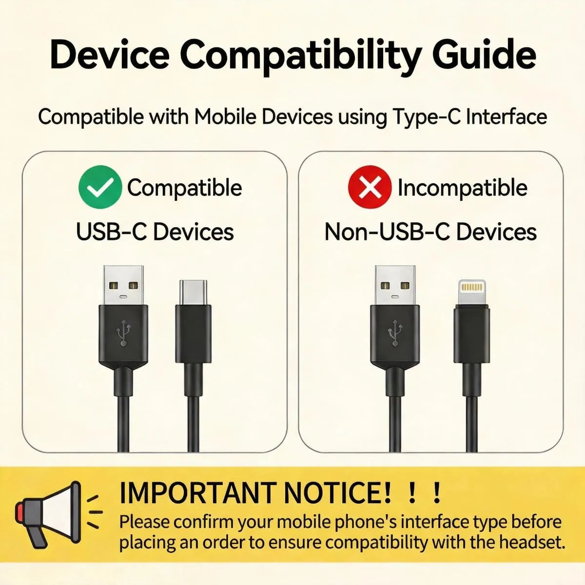 Retro Type-C Wired Phone Handset with Mic & Volume Control