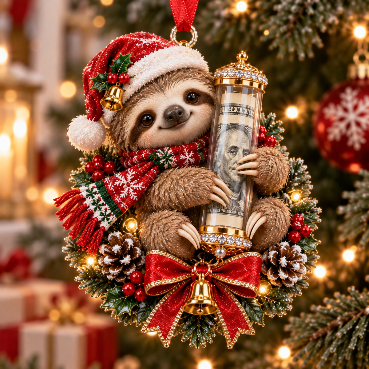 🎄 Christmas Money Surprise Ornament——A Fun Christmas Tree Cash Gift for Kids & Family 🎁💵