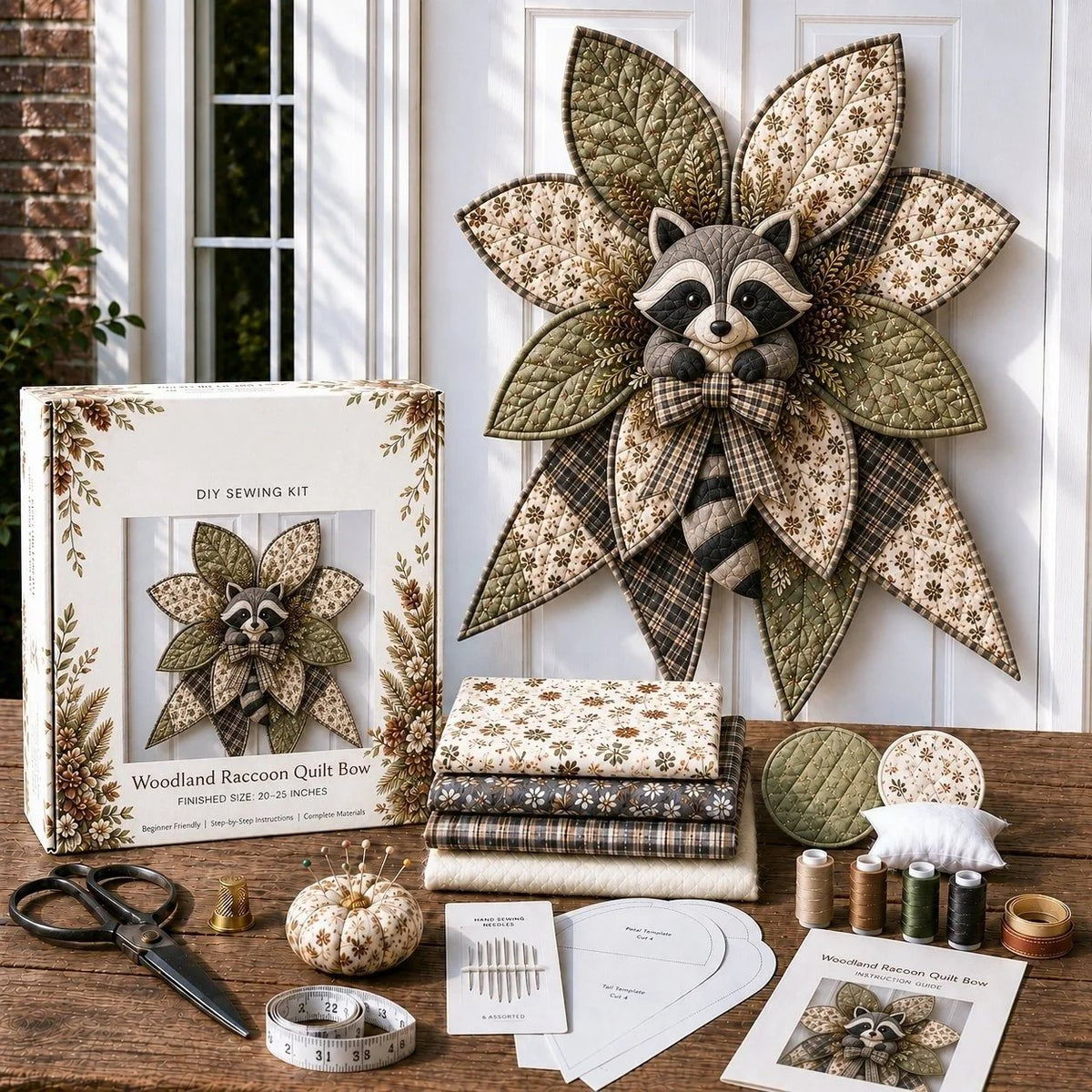🔥LAST DAY 50% OFF - 🎀 Beginner-Friendly Oversized Quilted Bow Sewing Kit
