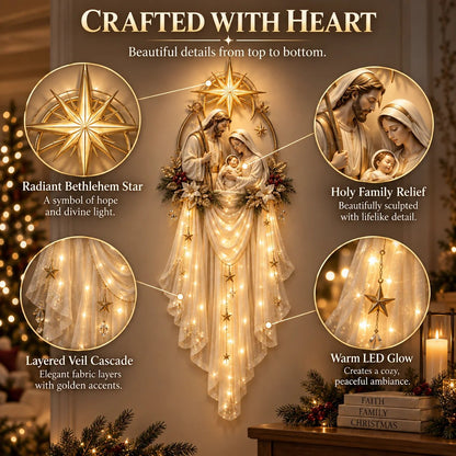 ✨49% OFF Today | Holy Family Star Veil – Meaningful Christmas Wall Decor