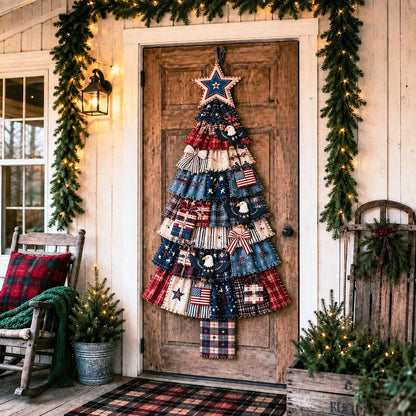 🔥 SPECIAL OFFER |🎄Beginner-Friendly DIY Oversized Patchwork Christmas Tree Door Hanging Kit💕