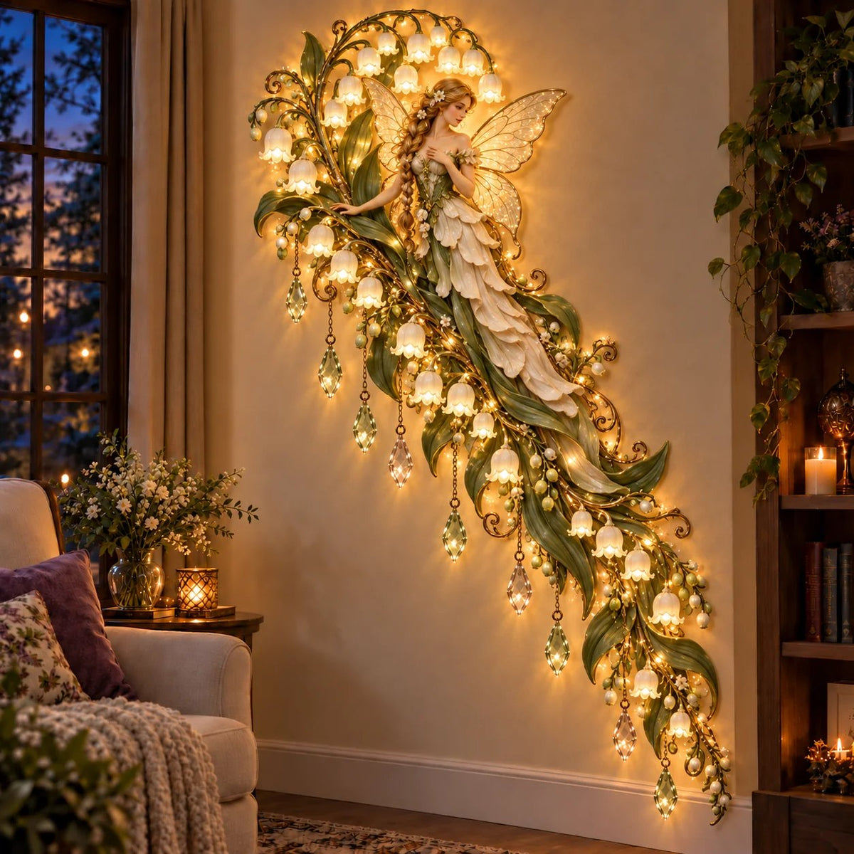Enchanted Flower Fairy Wall Light