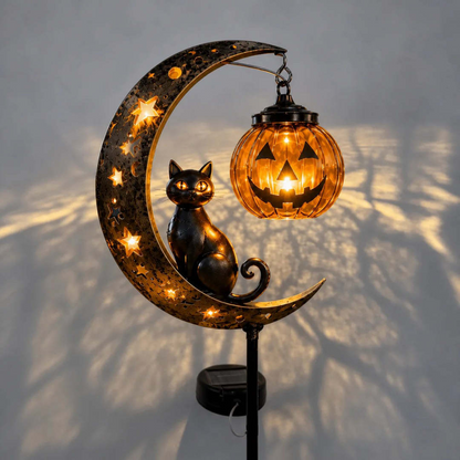 🎃Pumpkin Moon Garden Stake Light for a Magical Halloween Yard