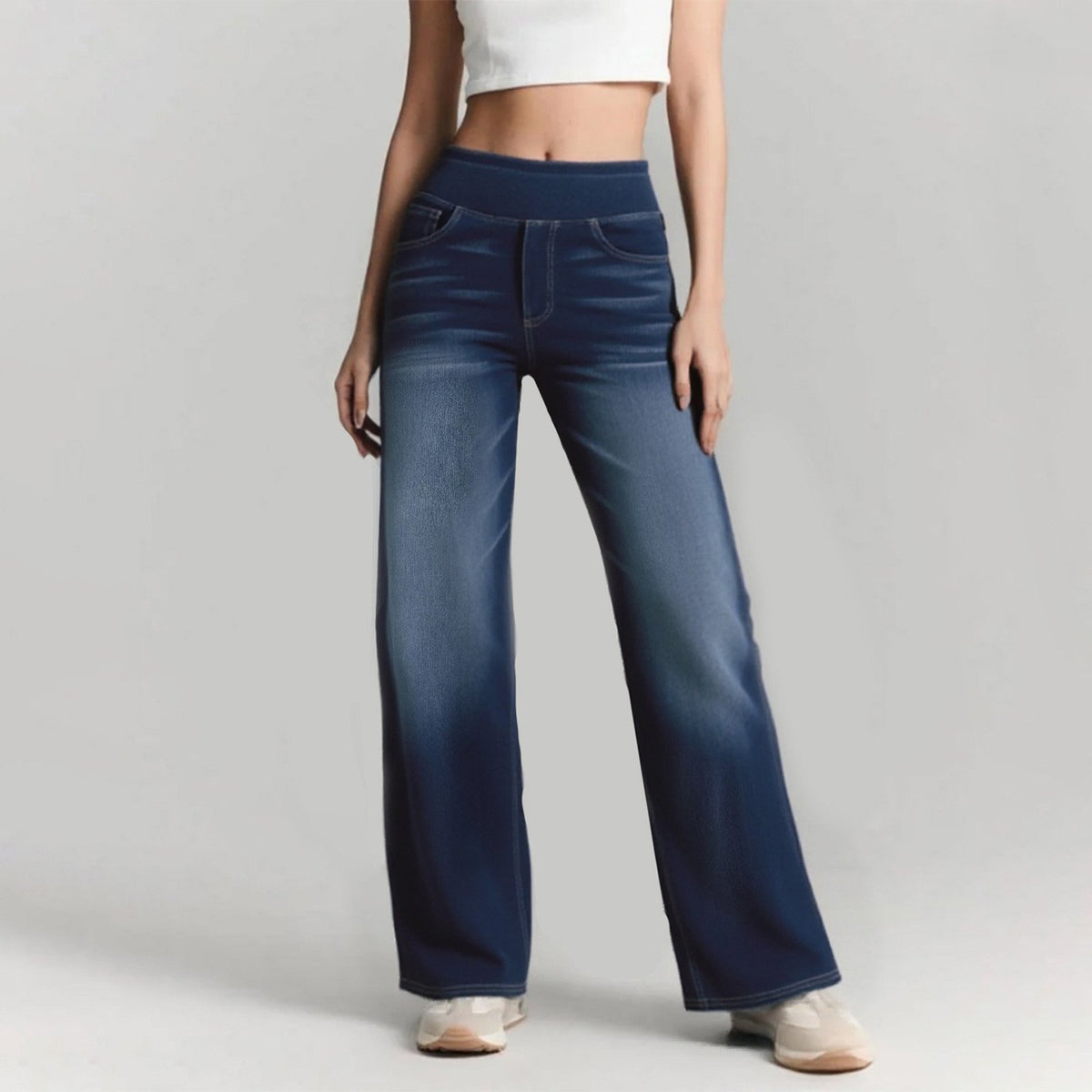 🔥Last Day 60% OFF🔥Women's High-Waisted Washed Baggy Wide