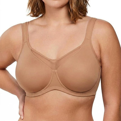 💐Women's Elegant Sheer Full Coverage Minimizer Bra ✨ Plus Size for Large Busts | No Digging, No Spillage & Ultra Comfy
