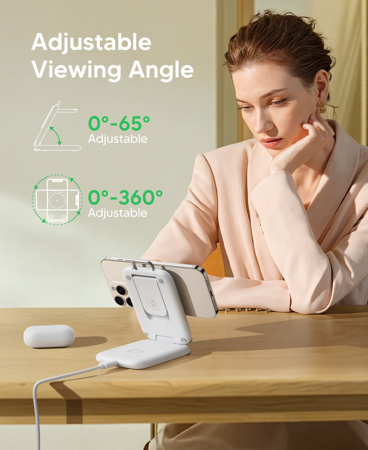 🔥Hot Sale Deals-3-in-1 Foldable Magnetic Wireless Charger Stand